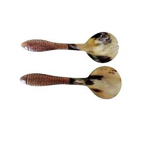 Cuillère en corne de buffle faite à la main, écologique, polie, durable, artisanat naturel, décoration de la maison, cadeau de mariage moderne, NOUSHAD HANDICRAFTS - Product Image 2