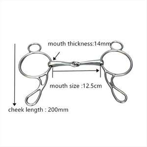บิตม้าแบบวงแหวน บิตแบบสแนฟเฟิล บิตสำหรับฝึกม้า อุปกรณ์ฝึกขี่ม้า - Product Image 3