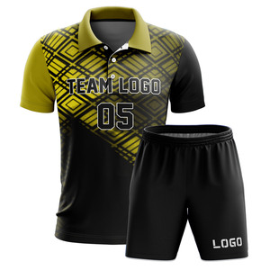 Dernier design, qualité supérieure, uniforme de tennis respirant à manches courtes pour hommes adultes, taille plus, protection UV, été, service OEM - Product Image 2