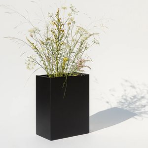 Jardinière en acier galvanisé noir mat. Ameublement intérieur et aménagement paysager. Personnalisation disponible. - Product Image 1