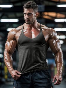 Muscle <b>Vest</b> Sleeveless Tank Top Men Summer Solid Casual Clothes 2026 Gym <b>Stringer</b> Tank Top OEM Summer High Quality Athletic Tops - Product Image 3