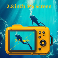 Kamera Digital 4K 56MP Tahan Air 33 Kaki dengan Zoom Optik 6X Anti-Goyang, Deteksi Wajah, Sensor CMOS untuk Menyelam