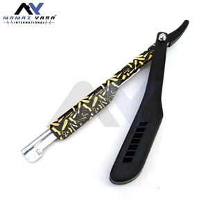 Navaja de Afeitar Profesional de Acero Inoxidable con Bloqueo Deslizante, Plegable, de Una Sola Hoja, para Afeitado Clásico en Húmedo - Product Image 3