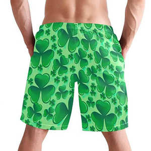Shorts de bain imprimés pour hommes, fabriqués en usine, meilleur prix, vente en gros, taille élastique, anti-UV, 100% polyester - Product Image 3
