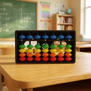 Ábaco de Plástico Educativo Ligero de 7 Varillas, Color Marrón, Herramienta de Conteo Matemático para Niños y Estudiantes, Ayuda de Aprendizaje para el Hogar/Escuela/Aula - Product Image 3