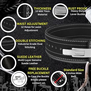 Ceintures de musculation réglables pour la gym et l'entraînement, soutien robuste pour les séances de force – Vente directe usine - Product Image 5