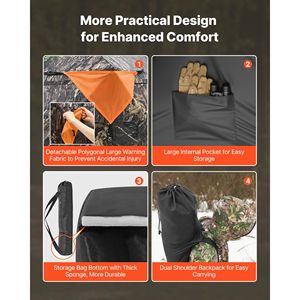 Tenda da Caccia Trasparente a 270 Gradi per 2-3 Persone, Pop-Up, con Borsa per il Trasporto, Accessorio Portatile e Resistente - Product Image 5