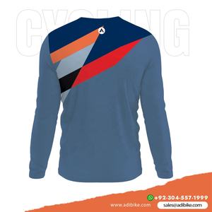 Camiseta de ciclismo para hombre de alta calidad con mangas completas Tela de poliéster antirozaduras A prueba de viento y características de talla grande - Product Image 3
