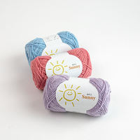 Fil à crocheter YARNA Sunny (45g) en mélange laine/acrylique - Teinte agrumes luxueuse, tendance, doré joyeux, longue durée, pour tissage
