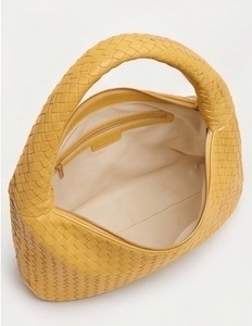 Sac fourre-tout hobo en cuir véritable tressé pour femme, style anglais, avec fermeture éclair et chaînes, sac à bandoulière de luxe personnalisé, vente en gros - Product Image 5