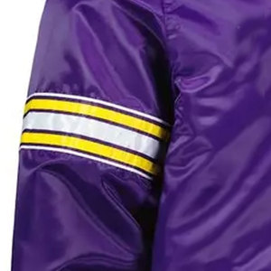 Veste en satin violet pour homme, couleur unie, fermeture à boutons, coupe classique, matière polyester, col rabattu, style décontracté, vêtement d'automne - Product Image 4