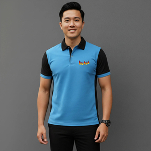 เสื้อโปโลผ้าแคนวาสหนาคุณภาพสูงสำหรับผู้ชาย ระบายอากาศได้ดี เป็นมิตรกับสิ่งแวดล้อม แขนสั้น ทรงเข้ารูป ปรับแต่งได้ - Product Image 1