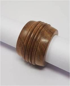 Anneau de serviette en bois géométrique moderne, écologique, durable, personnalisable, naturel, fait main, pour mariage, hôtel, restaurant - Product Image 6