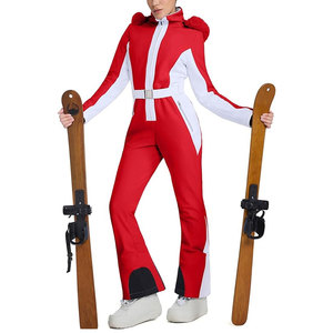 Combinaison de ski une pièce pour femme, coupe ajustée, isolée, imperméable, coupe-vent, combinaison de snowboard d'hiver, tenue de ski chaude pour l'extérieur - Product Image 5