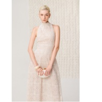 Vêtements en gros, robes décontractées élégantes à col haut, LUNARA CUTWORK COUTURE, robes pour femmes en marque privée, robes décontractées d'été