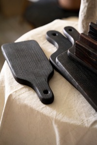 Customization <b>Black</b> Wood Cheese Bread Serving <b>Board</b> Wooden Cutting <b>Board</b> - Product Image 2