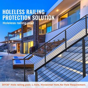 Palo di Supporto per Cavi, Altezza 36 Pollici, Larghezza 2 Pollici, Costruzione Durevole in Acciaio Inossidabile SUS304, Senza Fori Pre-Forati, per Ringhiere e Protezioni - Product Image 2