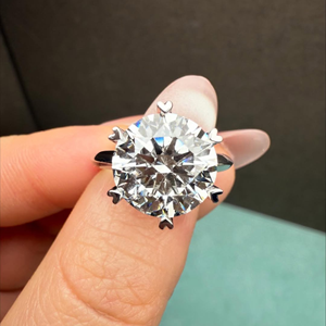 แหวนแต่งงานงานหมั้นทันสมัยประดับเพชรซิร์คอนคุณภาพสูง 5 กะรัต ชุบทองคำสีกุหลาบ ราคาโรงงาน เจียระไนทรงกลมอย่างดี - Product Image 1