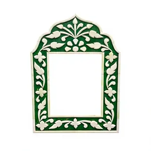 Cadre photo géométrique de luxe en os incrusté, fait main, support photo décoratif pour maison moderne, chambre, bureau et usage premium - Product Image 5