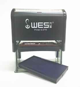 tampon encreur personal logo S-3776 self inking rubber stamp machine approved pp certified stamp