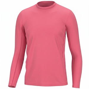 Custom Logo Front Printed Men's UPF 35 Long Sleeve Quick Dry Breathable 100% Polyester Fishing Shirt Sportswear - Product Image 1