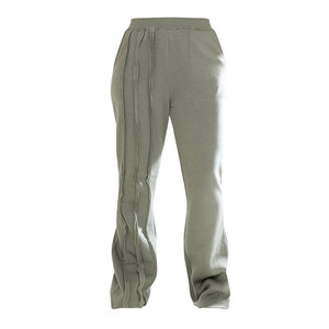 Private Label Custom <b>Womens</b> Heavyweight Fleece Wide Leg Track Pants Casual <b>Joggers</b> - Product Image 4
