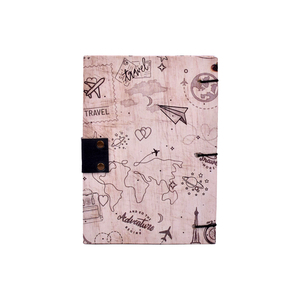 Creative A5 Travel Map Theme Handmade Paper Diary with <b>Lock</b> Closure | 200 Pages Dual Side Writing Conscious Journal for Gifting - Product Image 2