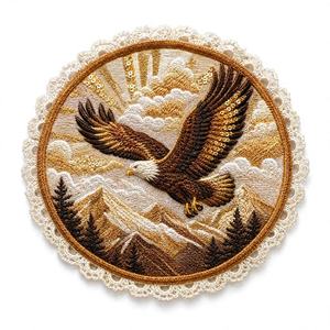 Premium <b>Mountain</b> Landscape Embroidered Patch Iron On Fabric Badge for Hats Backpacks Jackets <b>Caps</b> DIY Outdoor Clothing Wh - Product Image 1
