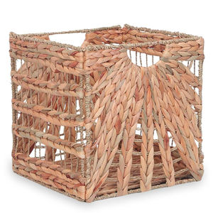 Panier de rangement en jacinthe d'eau pour étagères et tiroirs, paniers les moins chers pour l'organisation de la maison - Product Image 1