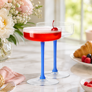 Verres à cocktail colorés en borosilicate faits à la main de 160 ml, sans plomb, coupe Martini, verrerie de bar réutilisable en gros - Product Image 1