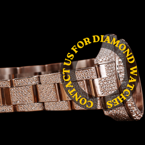 นาฬิกาควอตซ์ฮิปฮอปทรงกลมหน้าปัดตัวเลขอารบิกประดับเพชรโมอิสซาไนต์สีขาวทองทันสมัยสำหรับผู้หญิง - Product Image 4