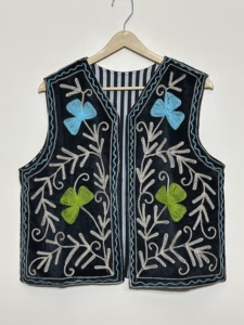 Chaleco de Terciopelo y Algodón con Bordado Floral Maaunique, Estilo Boho Indio Étnico, Vintage, de Secado Rápido y Transpirable para Exteriores - Product Image 6