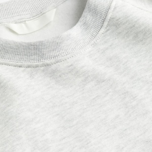 Sweat-shirt personnalisé pour femme, hiver, molleton épais 400 GSM, col rond, gris chiné, pull, vente en gros OEM - Product Image 6