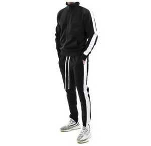 Conjunto Deportivo para Hombre, Manga Larga, Cuello Alto con Cierre, Estilo Deportivo, Ropa de Otoño, Color Sólido, Material de Poliéster, Bolsillos Laterales - Product Image 3
