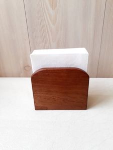 Polished Wooden Napkin <b>Holder</b> Smooth Surface <b>Tissue</b> Stand Dining Table <b>Kitchen</b> Organizer Decorative Storage Product - Product Image 4