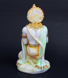 Nirmala Handicrafts - Estatua de Resina del Dios Hindú Hanuman Arrodillado, Ídolo de Gada, Origen Rajasthan, Decoración Espiritual para Mesa - Product Image 6