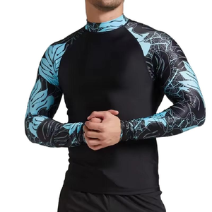 Men’s Gym Fitness Rash Guard <b>Compression</b> Shirt Quick Dry Long Sleeve Workout Sports Training UV Protection Activewear - Product Image 1