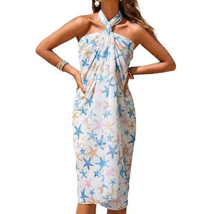 Pareo Sarong Estampado al por Mayor para Mujer, Cubrebaño Ligero de Rayón, Proveedor OEM de Trajes de Baño con Logotipo Personalizado - Product Image 4