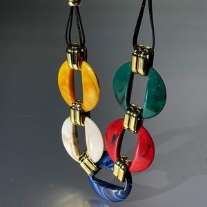 Collier en résine tendance, fabrication artisanale d'Inde, pour femmes et jeunes filles, couleurs attrayantes, vente chaude - Product Image 3