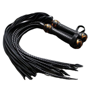 Látigo de cuero sintético trenzado al por mayor para juegos sexuales de adultos, juguete exótico de bondage con borlas para coqueteo. - Product Image 1