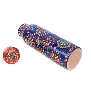 Botella de Agua de Cobre de Calidad Garantizada con Diseño Impreso, Tapa Hermética, Beneficios Ayurvédicos, Botella de Agua de Cobre Puro - Product Image 6