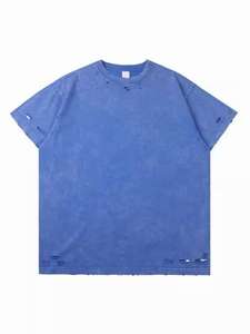 T-shirt personnalisé déchiré et vieilli, T-shirt vintage délavé pour homme, T-shirt ample et vieilli pour homme - Product Image 6