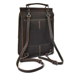 Multi-functional Waterproof <b>Leather</b> <b>Backpack</b> Anti-Theft Vintage <b>Laptop</b> Bag Genuine <b>Leather</b> Rucksack LBP-0363 - Product Image 3