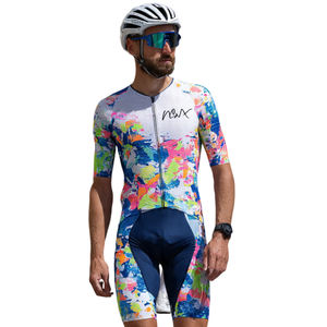 Conjunto de camisetas de ciclismo con cremallera para hombre, pantalones cortos de ciclismo de secado rápido, trajes de ciclismo de manga corta para hombre - Product Image 5