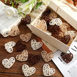 Heart shape ornament handmade <b>accessory</b> supplies <b>braided</b> rattan hearts supplier direct cost - Product Image 5