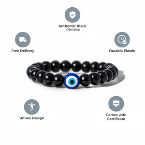 High Quality Black obsidian evil Crystal Bead Bracelet Romantic Gift Fashion Charm Jewelry for Men Women Energy Meditation - Product Image 6