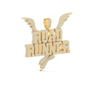 Colgante con Nombre Personalizado, Moissanita VVS1, Colgante con Letra Personalizada, Colgante Iced Out, Colgante de Ala de Pájaro Dorado Estilo Hip Hop, Amuleto Bling para Raperos - Product Image 1