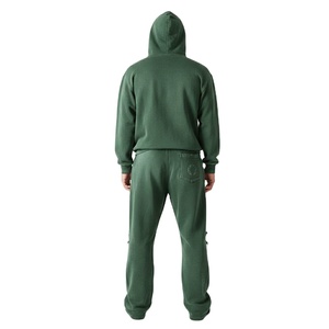 Survêtement décontracté pour homme, délavé à l'acide, 100 % coton, écologique, respirant, léger, entièrement personnalisable, manches longues - Product Image 2