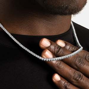 Collar de Cadena de Serpiente Chapado en Rodio de Plata 925 para Hombre, Estilo Hiphop, Uso Diario - Product Image 3
