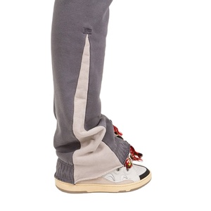 2024 nouveauté meilleure qualité toile pantalon de survêtement évasé séchage rapide respirant personnalisé imprimé 100% coton ceinture élastique - Product Image 3